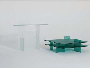 KAZIMIR - Low crystal coffee table by Glas Italia - view 3